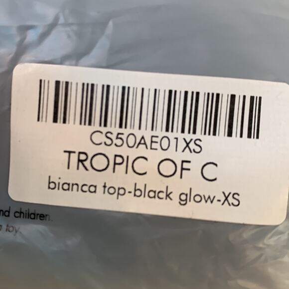 TROPIC OF C bianca top in black glow | XS NWT - Picture 4 of 9
